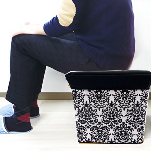 Folding Ottoman Storage Stool Cube Footstool Blanket Box With Cover Ottomans Footstools & Poufs