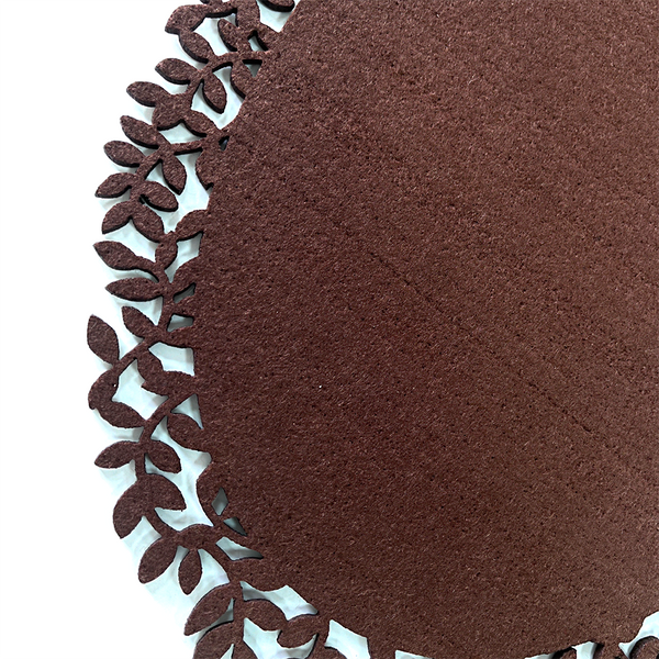 4Pc Leaf Edge Felt Heat Insulation Coffee Cup Mat Table Decor At First Placemats