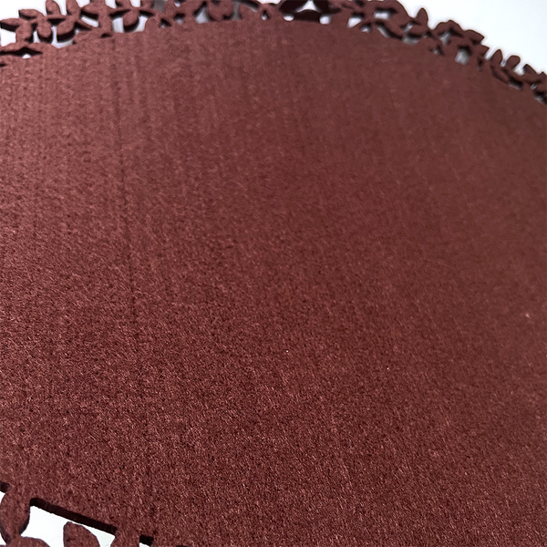 4Pc Leaf Edge Felt Heat Insulation Coffee Cup Mat Table Decor At First Placemats