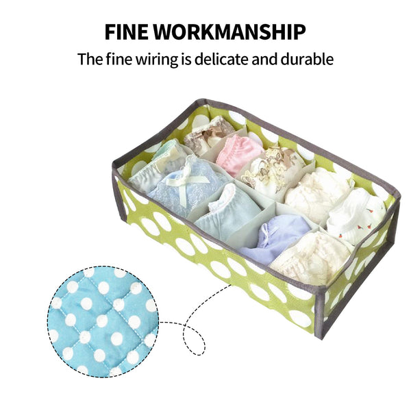 2Pcs 10 Grids Underwear Sock Panties Drawer Storage Bag Organizer Wardrobe Box Storage Bags