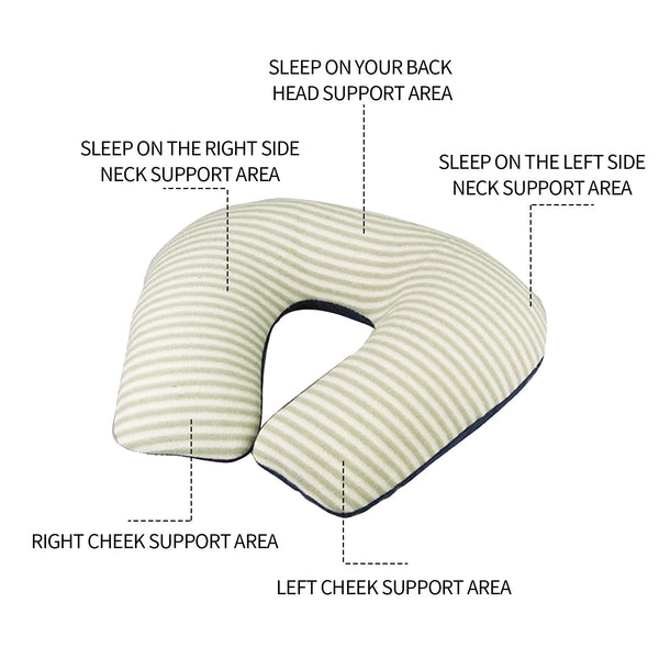 Inflatable U Shaped Travel Neck Pillow Portable Car Flight Head Rest Cushion Pillows