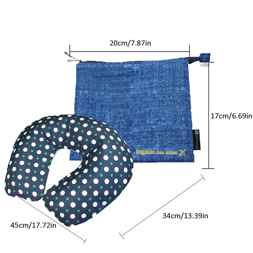 Inflatable U Shaped Travel Neck Pillow Portable Car Flight Head Rest Cushion Pillows