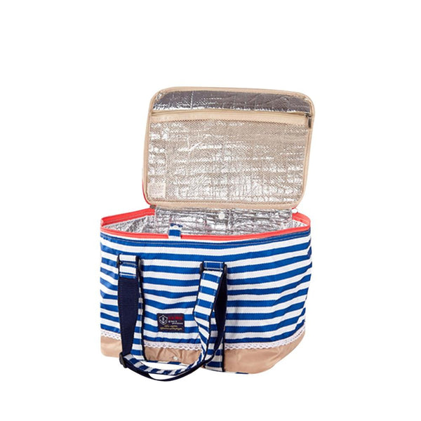 Blue Insulated Picnic Bag Thermal Cooler Portable Lunch Food Tote Carry Storage Lunchboxes