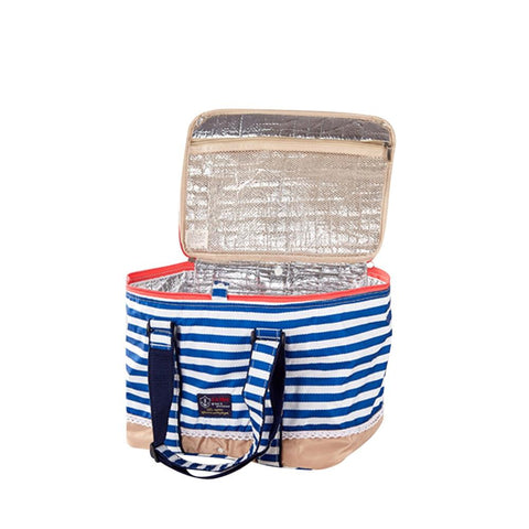 Blue Insulated Picnic Bag Thermal Cooler Portable Lunch Food Tote Carry Storage Lunchboxes