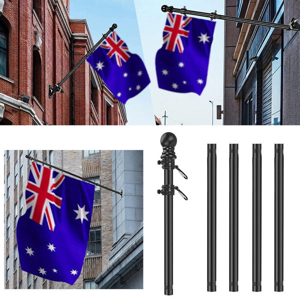 1.8M Kit Stainless Steel Swivel Flagpole Ring For House Flag Pole