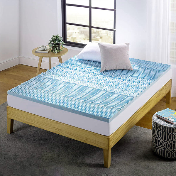 7 Zone Gel Memory Foam Mattress Topper Cool Pad Medium Firm 8Cm Toppers 90Cm X 190Cm Mattress Toppers & Protectors