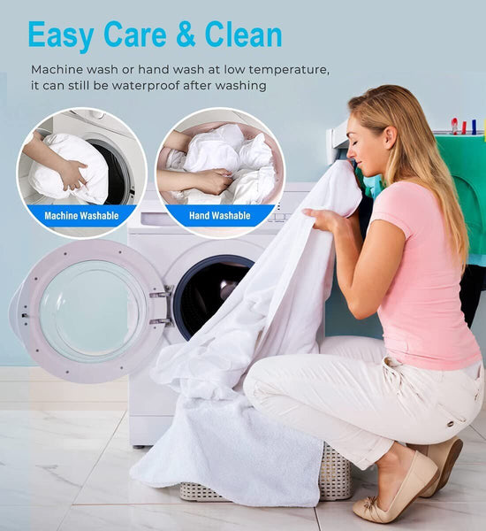 100% Terry Cotton Fitted Mattress Protector Waterproof King Mattress Toppers & Protectors