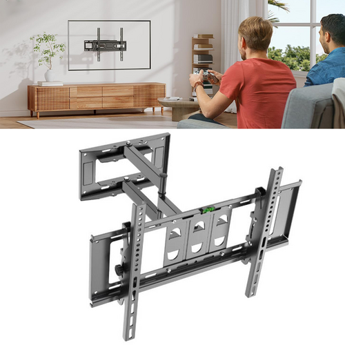 Full Motion Wall Mount Tv Bracket Swivel & Tilt Led17 32 40 43 50 55 60 65 70 75 Double Arm Tv Stands & Mounts