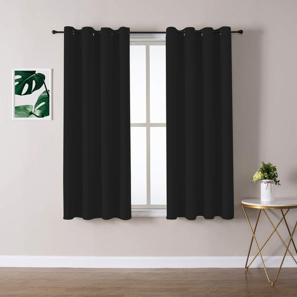 2X Blockout Curtains 100% Blackout Window Curtain Draperies Pair Eyelet 3 Layers 132Cm(W) X 160Cm(D) Curtains & Drapes