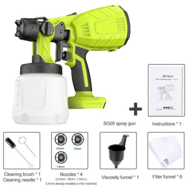 Cordless High Pressure Airless Spray Gun Paint Sprayer For Makita 21V Battery Paint Sprayers