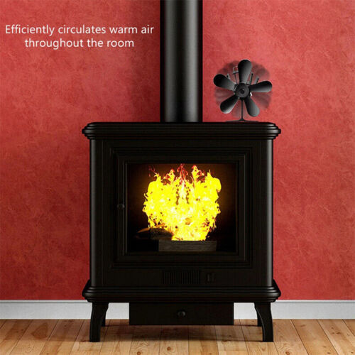 5 Blades Heat Powered Stove Fan For Wood Burning Fireplace Fireplace & Stove Accessories
