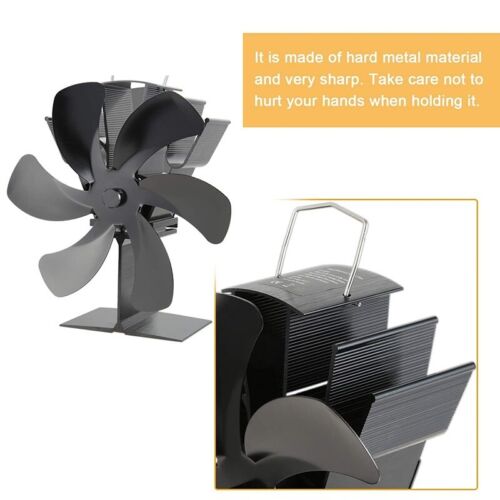 6 Blades Fireplace Stove Fan Self Powered Wood Burner Eco Fireplace & Stove Accessories