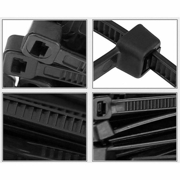 Cable Ties Zip Nylon Uv Stabilised 500Pc Bulk Black 150Mm X 2.5Mm Cable Ties & Organisers