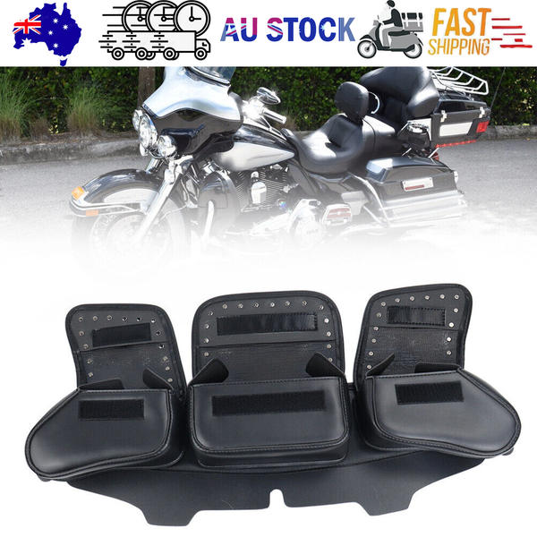 3 Pocket Windshield Bag Waterproof Fit For Harley Electra Glide Flhtc 96 13 Waist Packs & Bags