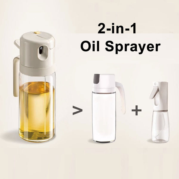 2 In 1 Oil Sprayer Dispenser Bottle Cooking Baking Bbq Kitchen Tools 550Ml Oil & Vinegar Dispensers