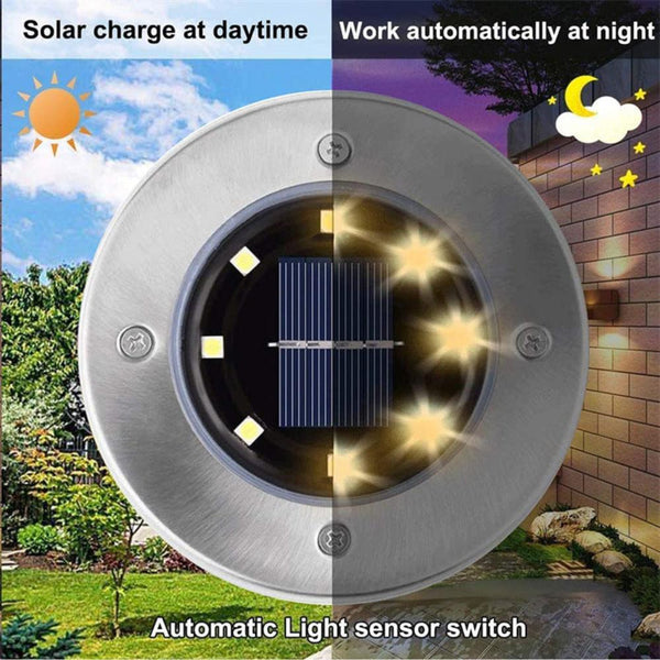 Led Solar Underground Light Waterproof Color Changing Garden Buried Lamp Landscape & Walkway Lights