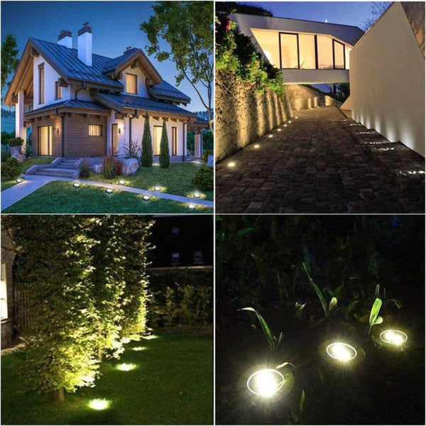 Led Solar Underground Light Waterproof Color Changing Garden Buried Lamp Landscape & Walkway Lights