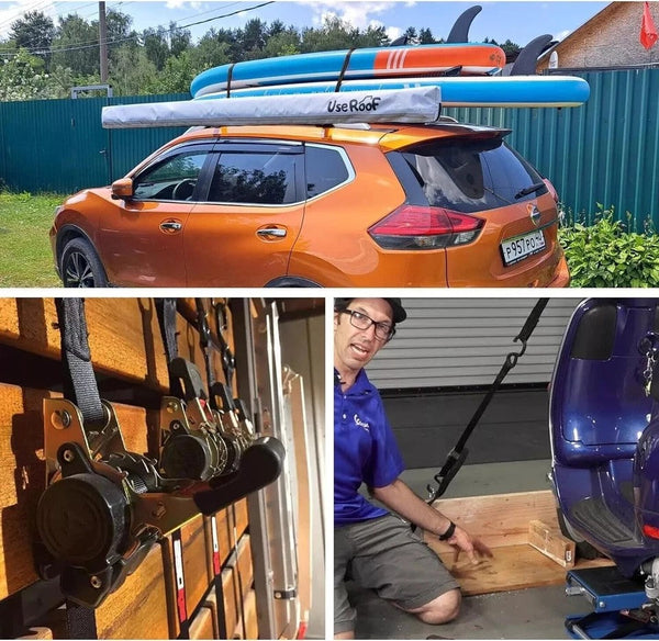 Quick Release Automatic Heavy Duty Retractable Ratchet Tie Down Strap Black 50Mm X 4.5M Tie Downs & Straps