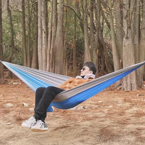 Outdoor Camping Hammock Lightweight 260X140cm Portable Travel Lightblue Hammocks