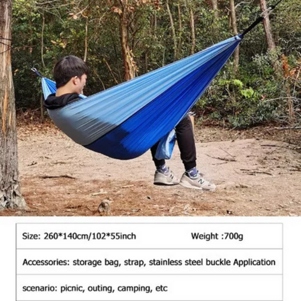 Outdoor Camping Hammock Lightweight 260X140cm Portable Travel Darkblue Hammocks