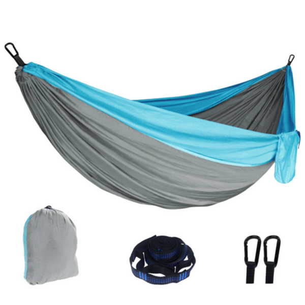 Outdoor Camping Hammock Lightweight 260X140cm Portable Travel Grey Hammocks