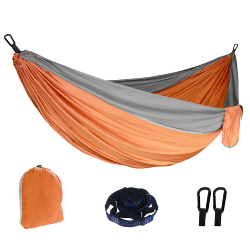 Outdoor Camping Hammock Lightweight 260X140cm Portable Travel Orange Hammocks