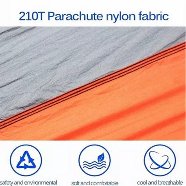 Outdoor Camping Hammock Lightweight 260X140cm Portable Travel Orange Hammocks