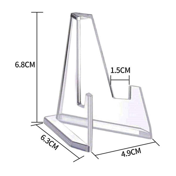 12 Pcs L Shaped Acrylic Clear Stands For Trading Cards Display Stands