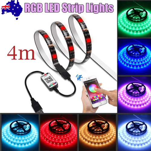 Rgb Led Strip Lights 5050 Waterproof Usb Bluetooth For Pet Care String Lights
