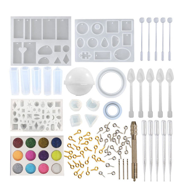 93Pcs/Set Resin Mold Epoxy Dropper Spoon Powder Kit Craft Tool Crafting Tools