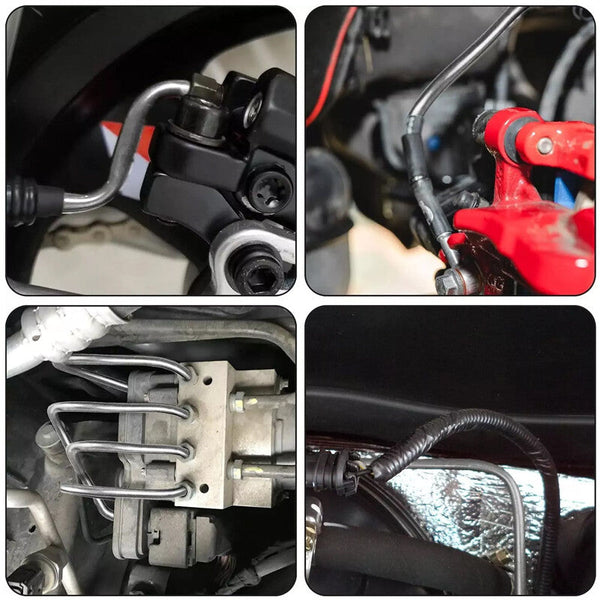 2 Packs 3/16 Inch Brake Line Kit 25Ft Tube Rolls Zinc Steel With 32 Fittings New Brake Parts