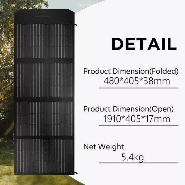 160W Folding Solar Panel Blanket Mat Flexible Mono Power Camping Rv Usb 12V Solar Panels & Kits