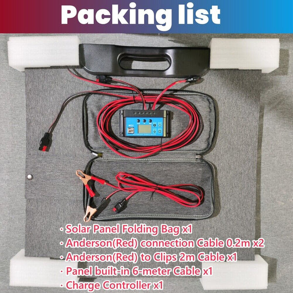 160W Folding Solar Panel Blanket Mat Flexible Mono Power Camping Rv Usb 12V Solar Panels & Kits