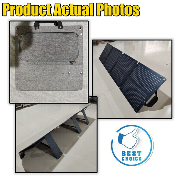 160W Folding Solar Panel Blanket Mat Flexible Mono Power Camping Rv Usb 12V Solar Panels & Kits