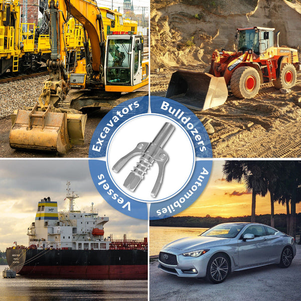 Grease Gun Coupler High Pressure Quick Release Lock Nozzles With Hose For 1/8"Npt Grease Guns