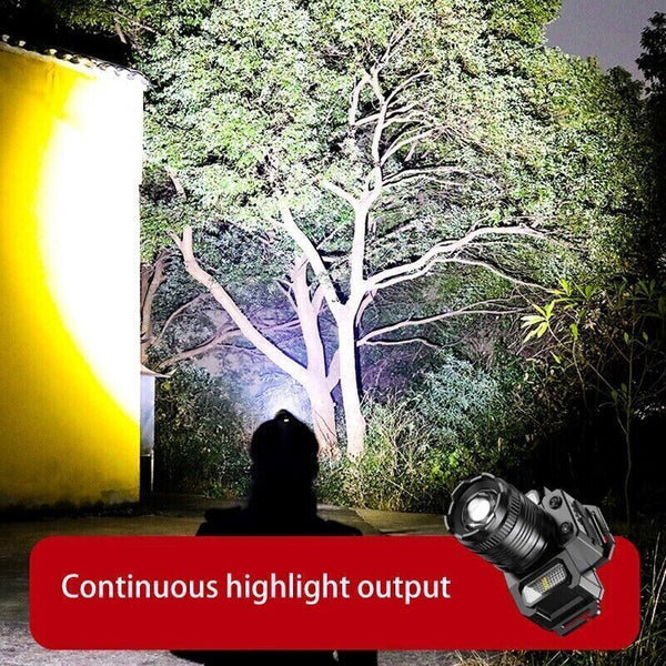 900000Lm Led Headlamp Rechargeable Headlight Zoomable Torch Lamp Flashlight Led Car Lights