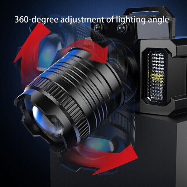 900000Lm Led Headlamp Rechargeable Headlight Zoomable Torch Lamp Flashlight Led Car Lights