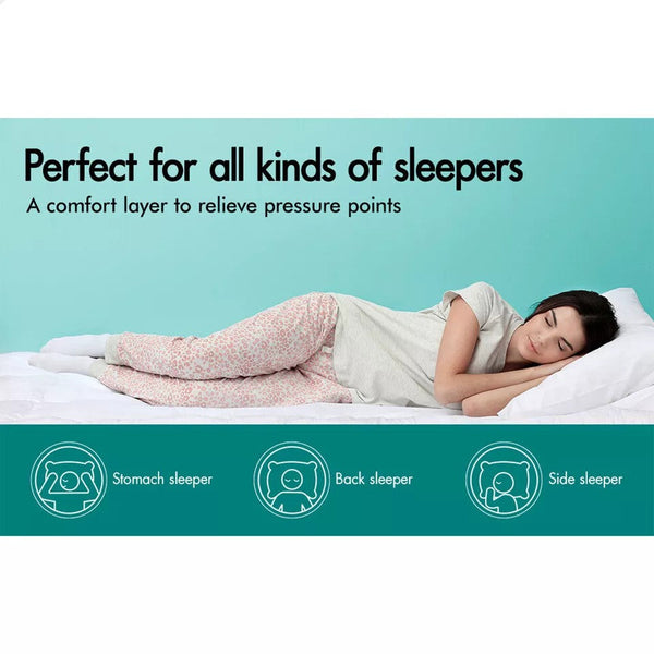 5Cm Luxury Pillowtop Mattress Topper Pad Dust Mite Resistant Queen:153*203Cm Mattress Toppers & Protectors
