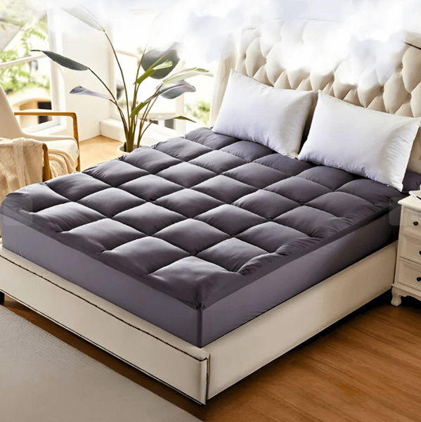 5Cm Luxury Pillowtop Mattress Topper Pad Dust Mite Resistant Queen:153*203Cm Mattress Toppers & Protectors