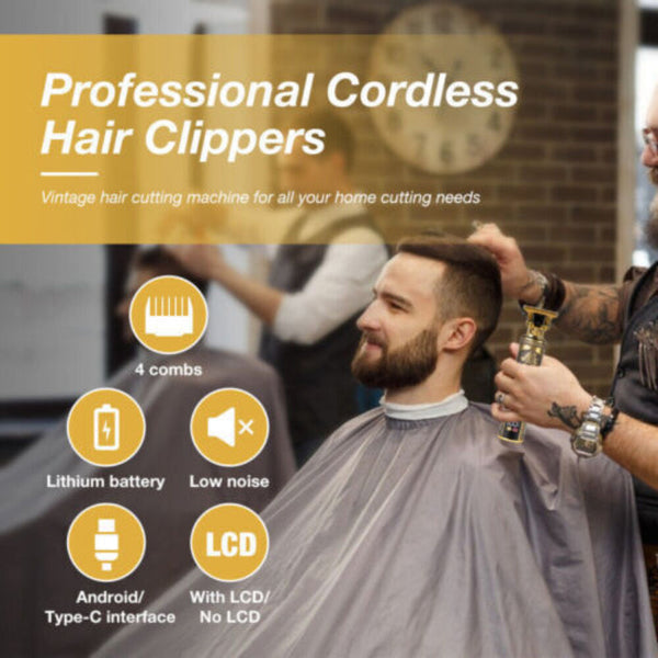 Men's Cordless Hair Clippers And Beard Trimmers Electric Grooming Machine Clippers & Trimmers