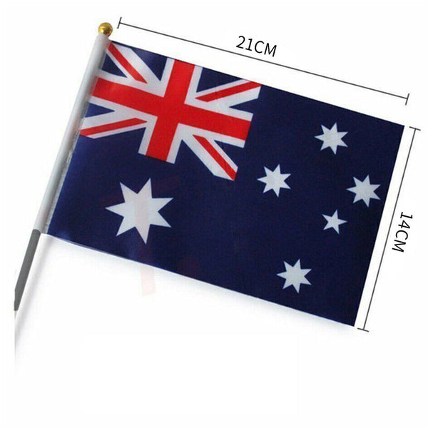 Small Hand Held Australian Occasions Yard Garden Outdoor Decor Banner Set Flags