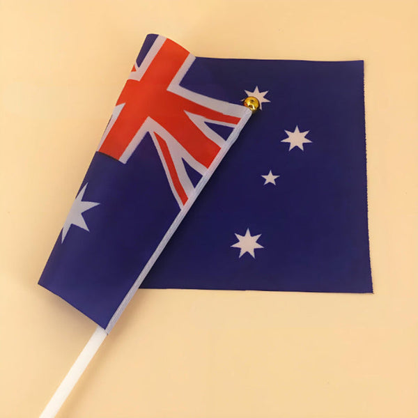 Small Hand Held Australian Occasions Yard Garden Outdoor Decor Banner Set Flags