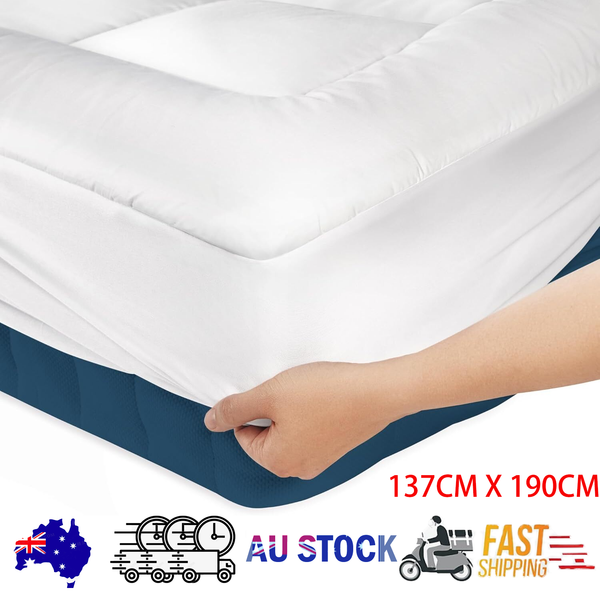 Luxury Mattress Topper Pillowtop Bedding Pad Fitted Cover Underlay Doulbe Mattress Toppers & Protectors