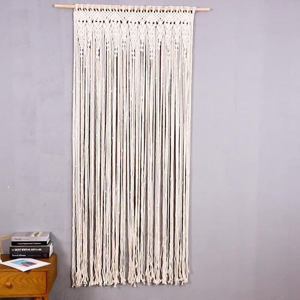 2M Heavy Duty Macrame Curtain Boho Woven Wall Hanging Doorway Wedding Curtains & Drapes