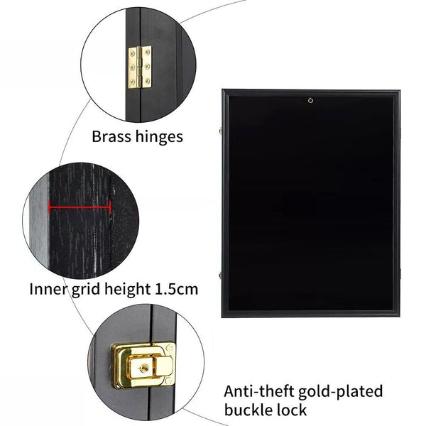 Jersey Frame Display Case Large Sports Showcase Box Custom Shirt Black 60X80cm Display Stands