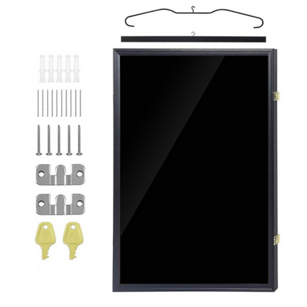 Jersey Frame Display Case Large Sports Showcase Box Custom Shirt Black 60X80cm Display Stands