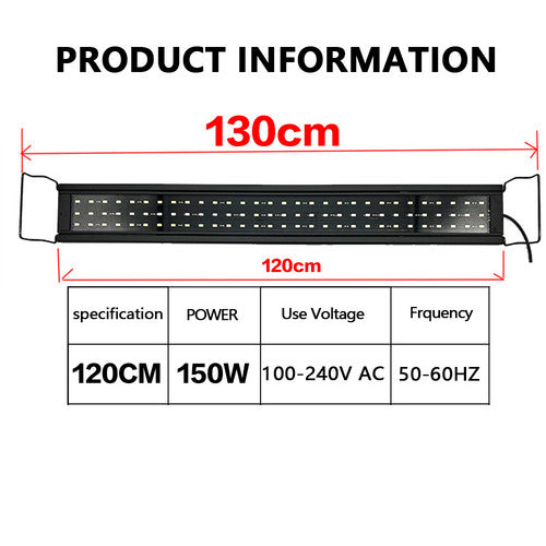 120 Cm 150W 244Led Aquarium Lighting Marine Fish Tank New Lights