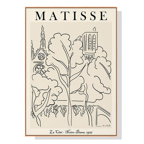 50Cmx70cm Line Art By Henri Matisse Wood Frame Canvas Wall Wall Art