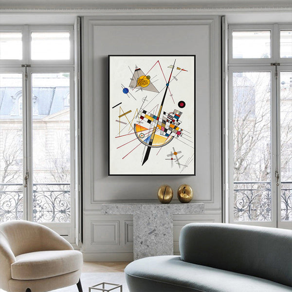 70Cmx100cm Delicate Tension By Wassily Kandinsky Black Frame Canvas Wall Art