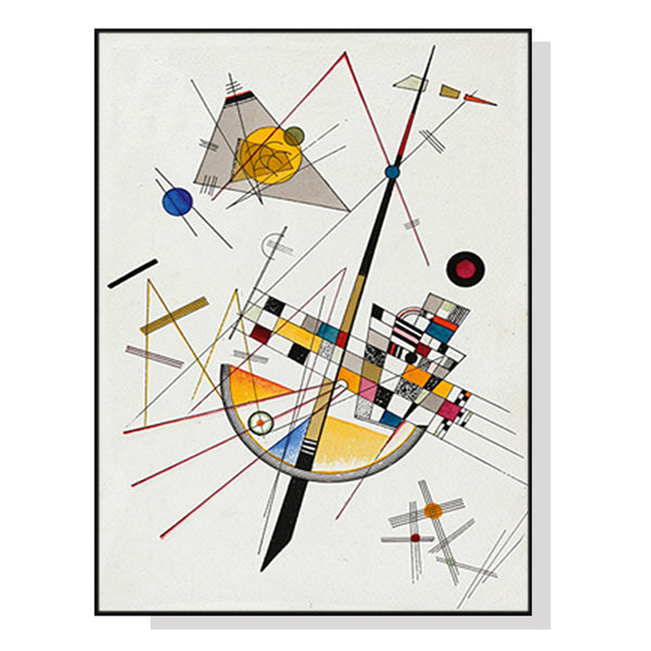 70Cmx100cm Delicate Tension By Wassily Kandinsky Black Frame Canvas Wall Art